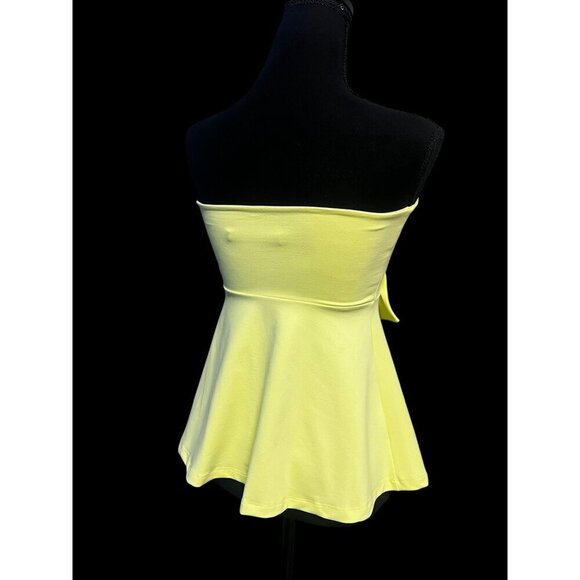 Susana Monaco Strapless Bow Front Top Lemon Yellow, BABY DOLL, SM - Picture 10 of 15